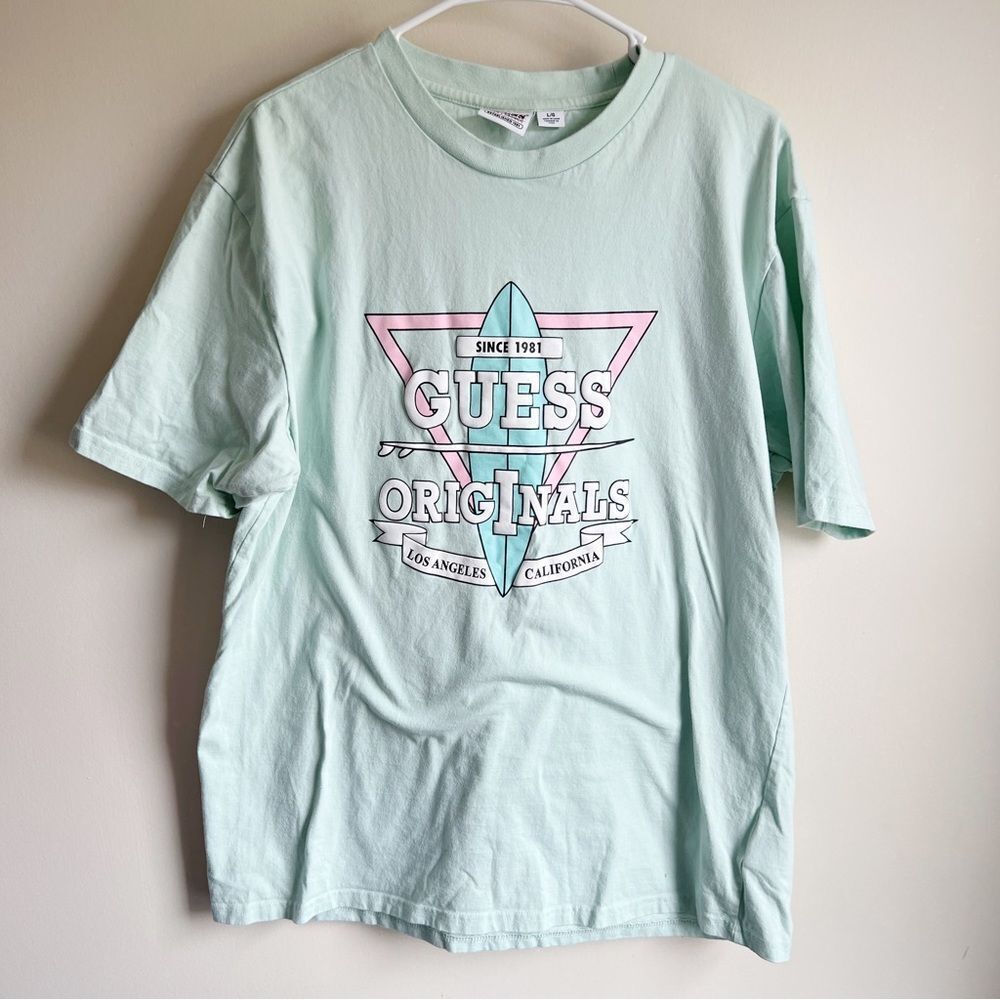 Guess Go Ryder Surfboard Graphick Y2K Short Sleeve Tee T-shirt 90s Oversized